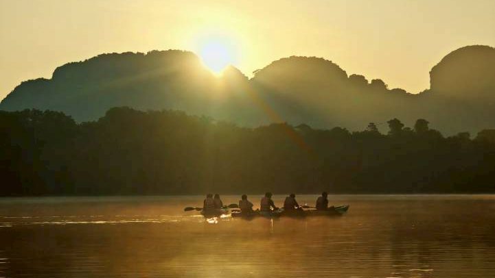 Krabi sunrise water landscape