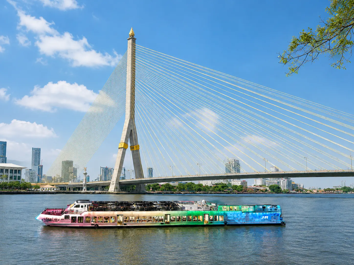 Riverside Faraya Cruise on the Chao Phraya River at night